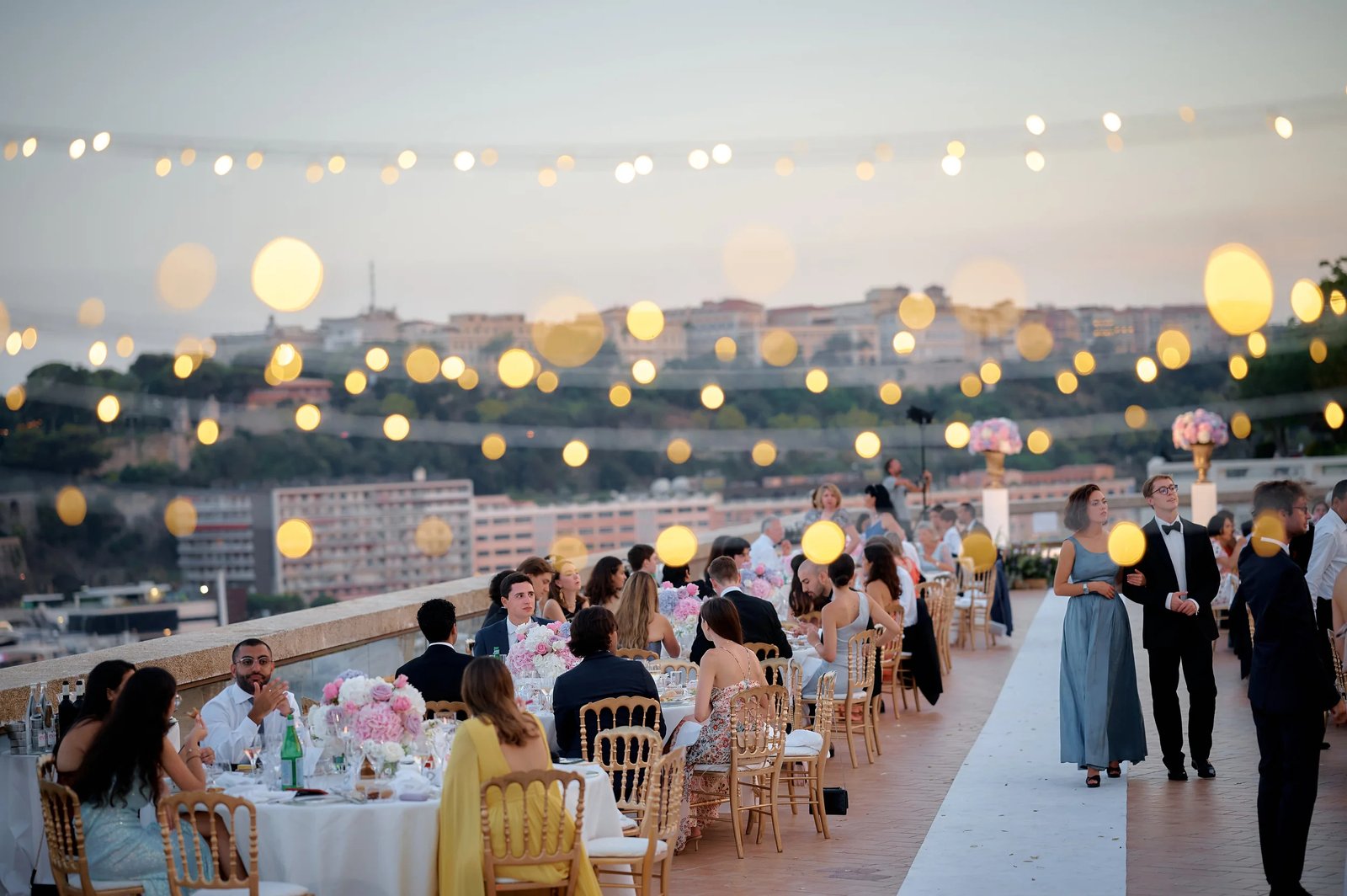 Monaco evening wedding reception