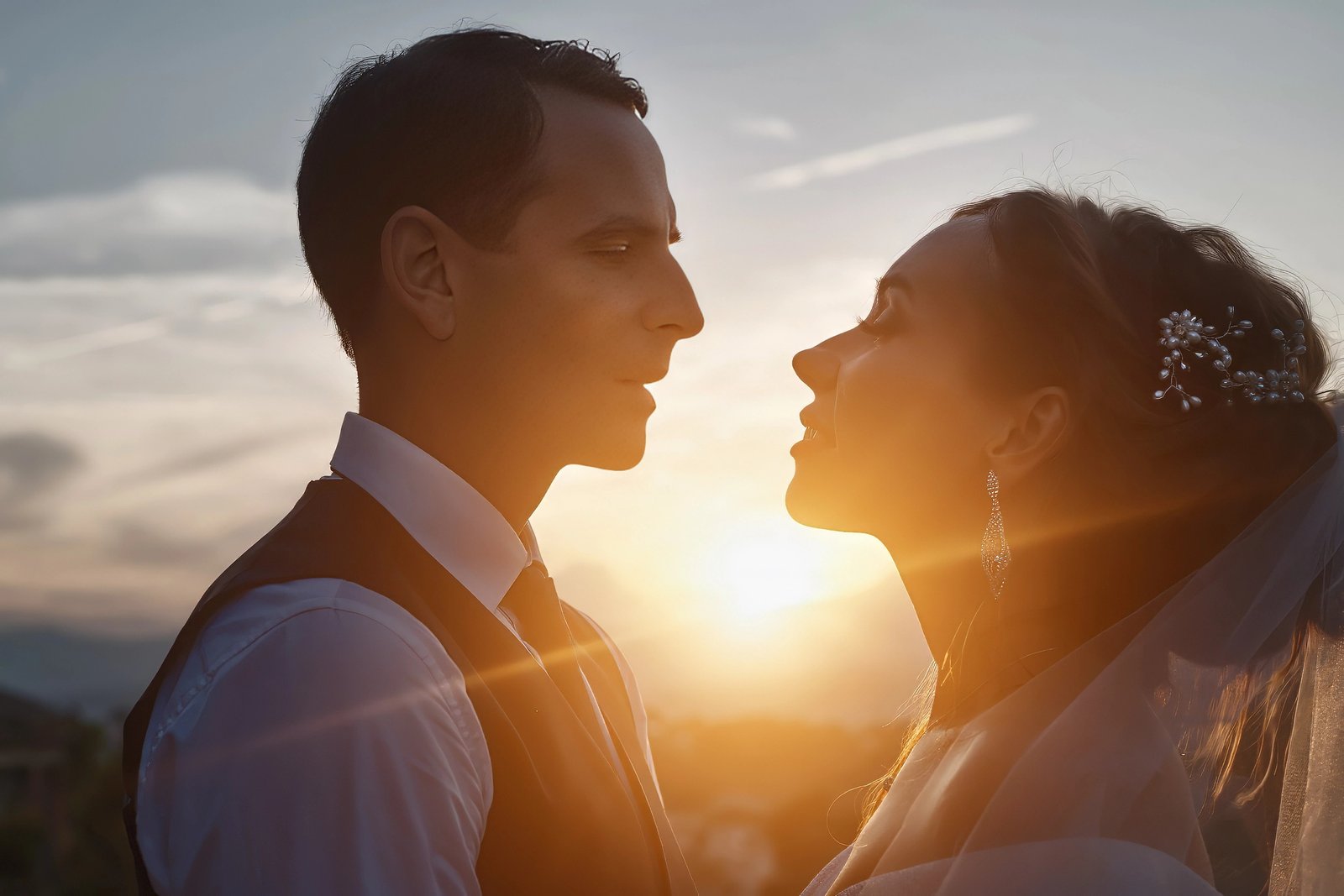 Gregoire & Sophiya — Eze — sunset portrait