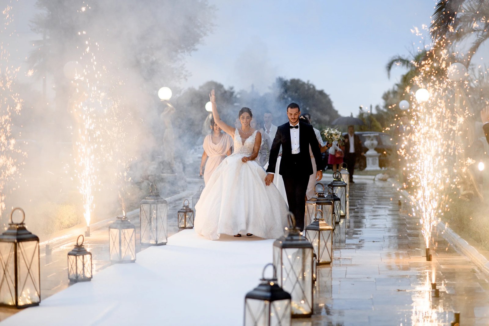 Louis & Narina — sparkler entrance